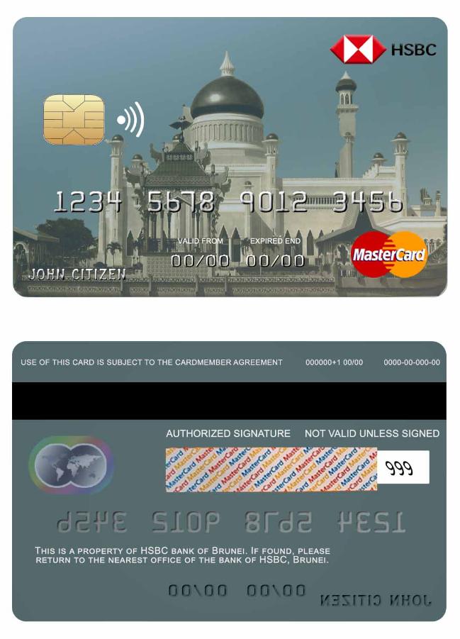 Brunei HSBC bank mastercard